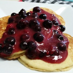 Counting Joys + Cornmeal Pancakes With Blueberry Topping